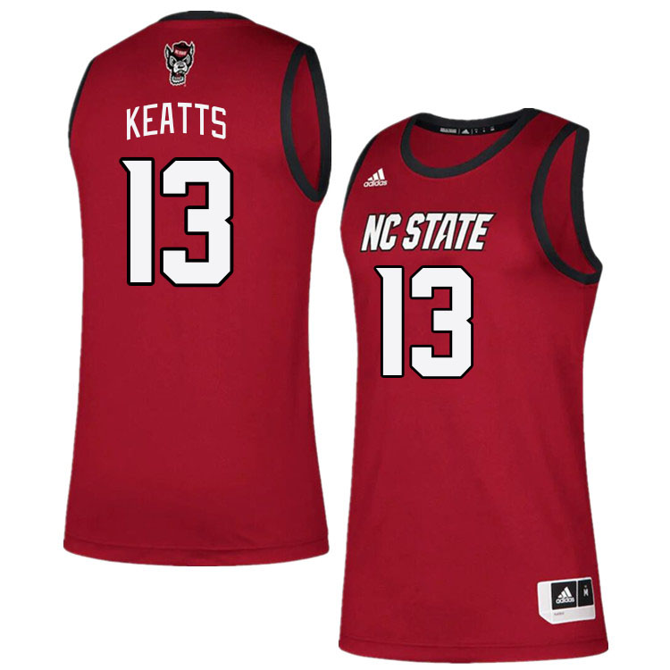 Men #13 KJ Keatts NC State Wolfpack College Basketball Jerseys Stitched Sale-Red - Click Image to Close